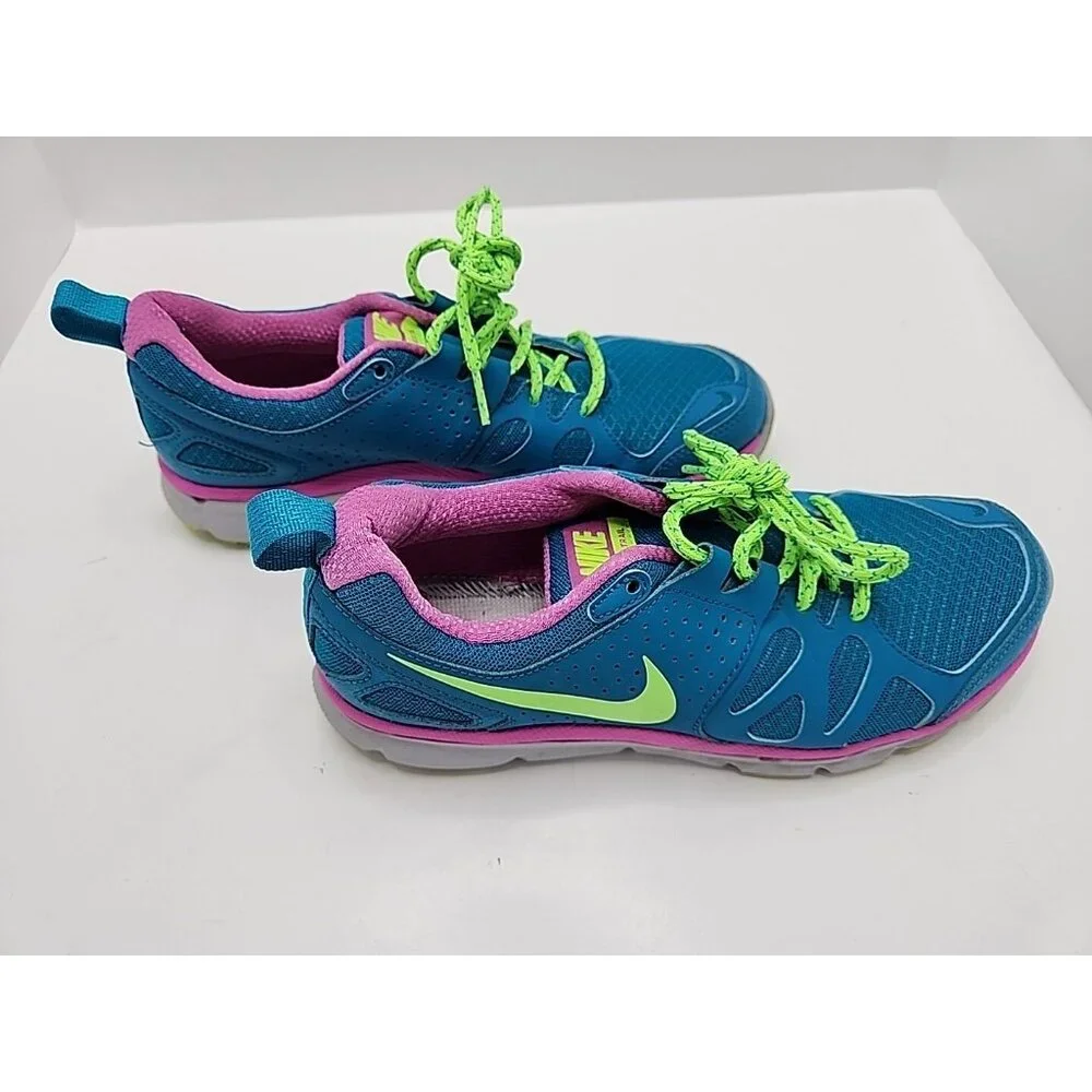 Nike Flex Trail Blue Green Pink Running Shoes Women's US‎ 8.5 - Picture 6 of 8